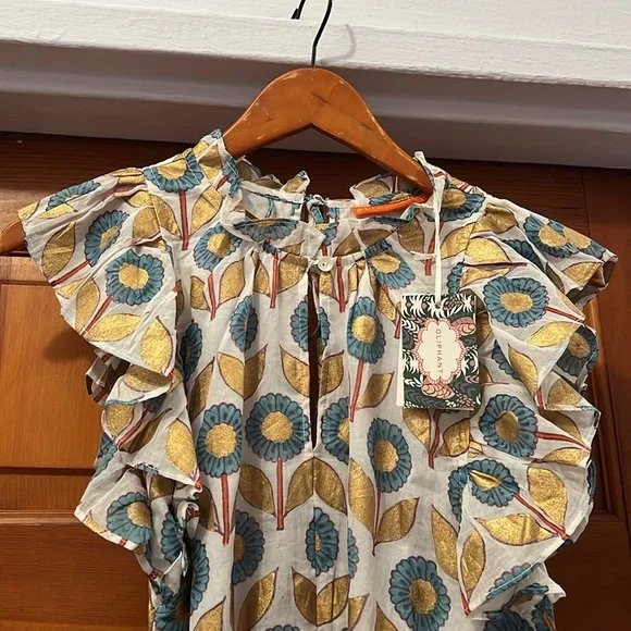 Oliphant Flirty Ruffle Hem Mini Dress - Picture 3 of 9